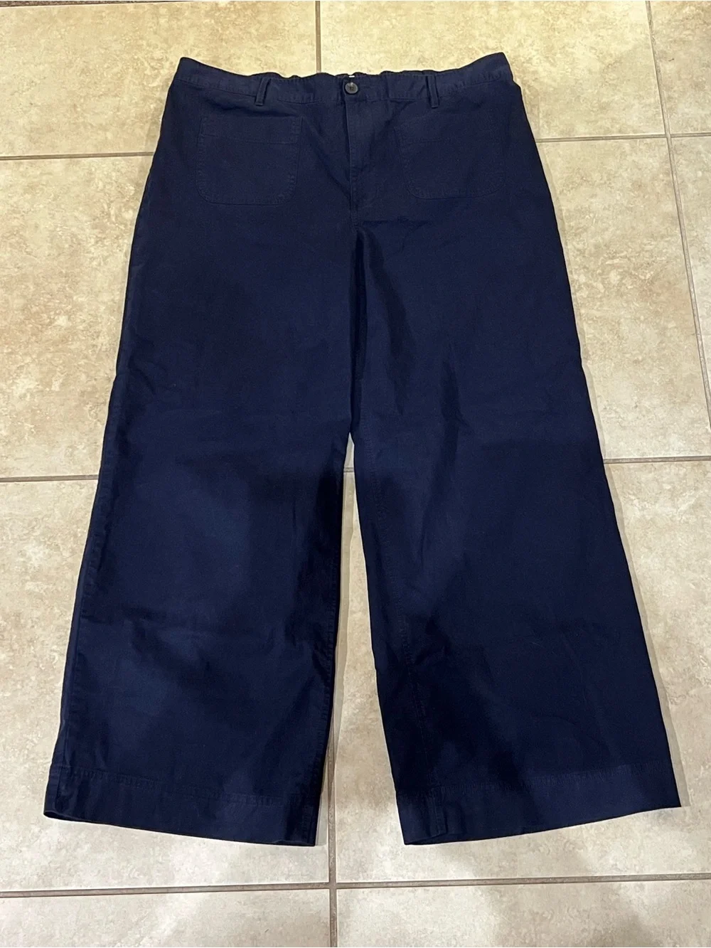 Free Assembly Wide-Leg Navy Pants - Picture 1 of 7